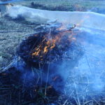 無煙炭化器の炭焼き試験開始！